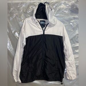 Stylish Black and White Windbreaker